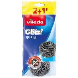 VILEDA Glitzi spiral - 3 pagliette in acciaio
