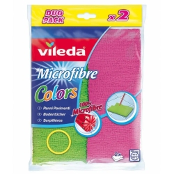 VILEDA Microfibre Pavimenti Colors - 2 panni per pavimenti in microfibra