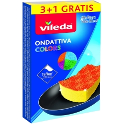 VILEDA Ondattiva Color - 4 spugne abrasive antigraffio