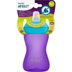 Avent My Grippy 9m+ Tazza con Beccuccio Morbido 300 Ml colore Viola Blu