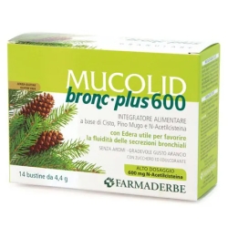 Mucolid Bronc Plus 600 - Integratore Per I Bronchi 14 Bustine