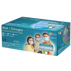 Mask 1 Chirurgica - 50 mascherine chirurgiche di Tipo I colore azzurro