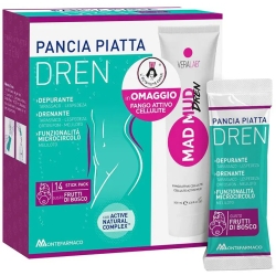 Pancia Piatta Dren 14 bustine Gusto Frutti di Bosco + Fango Attivo Cellulite