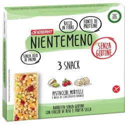 Nientemeno, Barretta Pistacchi e Mirtilli, 3 snack