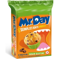 6 muffin senza glutine con pepite di cioccolato fondente