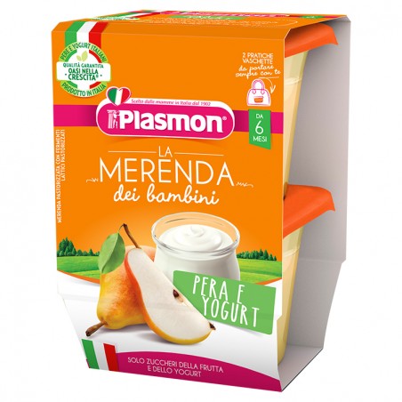Plasmon - La merenda dei bambini - Omogeneizzato Pera e Yogurt 2 x 120 g
