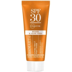 Bioearth Reishi & Aloe Vera - Crema solare SPF30 viso 50 ml