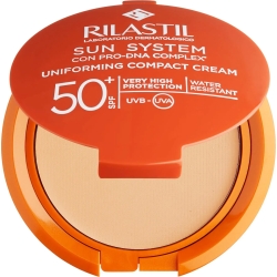 Rilastil Crema Solare Viso 50+ SPF Compatta Uniformante Sun System Protezione Molto Alta N. 01 Beige