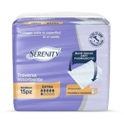 Serenity 15 Traverse Assorbenti Per Incontinenza Extra Misura 60X90 Cm