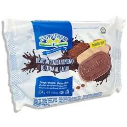 Snakis - Biscotti cialda ripieni di crema al cacao senza glutine 104 g