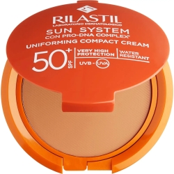 Rilastil Crema Solare Viso 50+ SPF Compatta Uniformante Sun System Protezione Molto Alta N. 03 Bronze