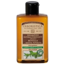 Betulla e Menta Piperita - Shampoo purificante per capelli misti e grassi 300 ml