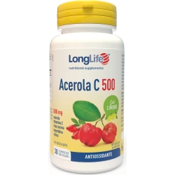 Longlife Acerola C500 Gusto Limone - Integratore Immunostimolante 30 Compresse