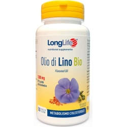 Longlife Olio Lino Bio 50 Perle - Integratore Per Il Colesterolo