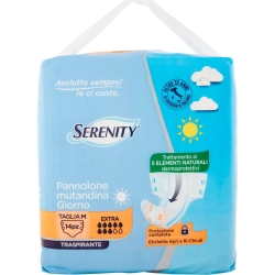 Serenity 10 Pannoloni a Mutandina Assorbente Traspirante Per Incontinenza Extra Taglia M