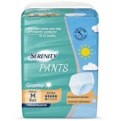 Serenity Slip Pull Up - 8 Mutandine Assorbenti Per Incontinenza ExtraTaglia M