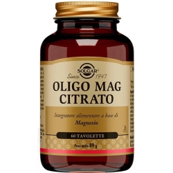 Solgar Oligo Mag Citrato 60 Tavolette - Integratore Per Il Sistema Nervoso