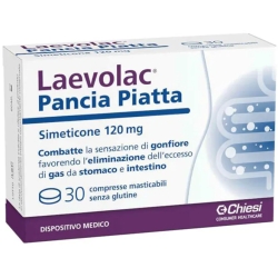 Laevolac Pancia Piatta - Trattamento Del Gonfiore 30 Compresse Masticabili