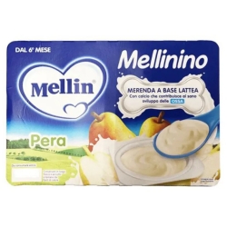 Mellin, Mellinino Pera, 6 vasetti 55g - Merenda per bambini