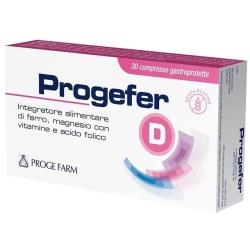 Progefer D 30 Compresse Gastroprotette - Integratore Di Ferro E Vitamine