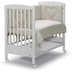 Cuoricino - Lettino Co-Sleeping Bianco con Materasso
