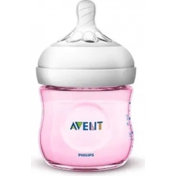 Avent biberon natural 0-6m flusso lento 125 ml rosa