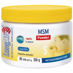 Longlife Msm Powder 250 g - Integratore Per Il Sistema Muscolo Scheletrico