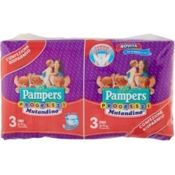 PAMPERS Progressi Mutandino midi Taglia 3 (6-11 kg) - confezione doppia 42 Pannolini