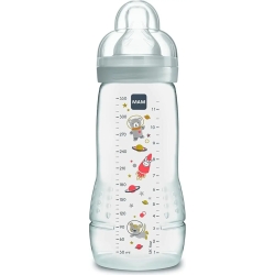 Easy Active Baby Bottle - Biberon con tettarella in silicone da 330 Ml neutro