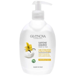 Sapone liquido per meni e viso al latte di mandorla e fiori di vaniglia 500 ml