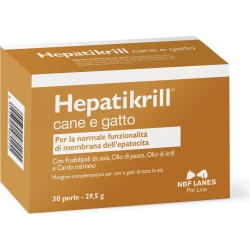 Hepatikrill Cani E Gatti 30 Perle - Mangime complementare