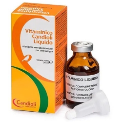 Vitaminico Candioli liquido 20 Ml - Mangime complementare per ornitologia