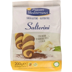 Salterini - Biscotti senza glutine con farina di mandorle dolci e cacao 200 g