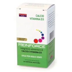 Reinforce Calcio E Vitamina D3 - Integratore Per Ossa E Denti 30 Compresse