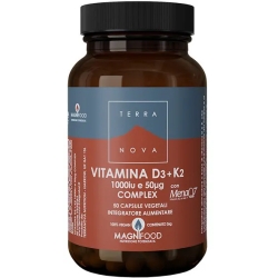 Vitamina D3 + K2 50 Capsule - Integratore Per Le Ossa Ed Il Sangue