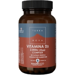 Vitamina D3 2.000 IU Complex 50 Capsule - Integratore Per Il Sistema Muscolo Scheletrico