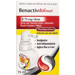 Benactivdolmed Spray Gusto Limone E Miele - Sollievo Rapido Dal Mal Di Gola 15 ml