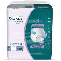 Serenity Soft Dry Sensitive - 10 Pants Pannoloni A Mutandina Assorbente Per Incontinenza Maxi Taglia L