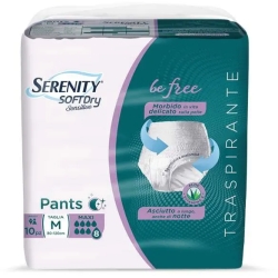 Serenity Soft Dry Sensitive - 10 Pants Pannoloni A Mutandina Assorbente Per Incontinenza Maxi Taglia M