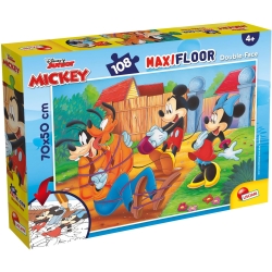 Mickey and Friends puzzle da pavimento double-face 108 pezzi 70x50 cm