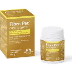 Fibra Pet cane e gatto 50 compresse - Mangime complementare per l'intestino