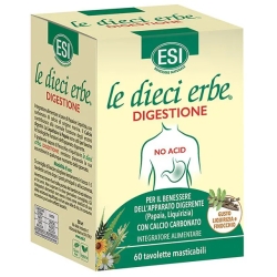 Le Dieci Erbe Digestione No Acid, 60 tavolette - Antiacido