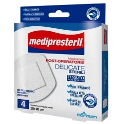 Medipresteril Medicazioni Post-Operatorie Delicate Sterili - 4 Medicazioni Da 10 x 10 cm