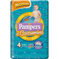 PAMPERS Il costumino - 11 pannolini da mare taglia 4 (8-15 kg)