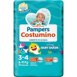 PAMPERS Il costumino - 11 pannolini da mare taglia 3 (6-11 kg)