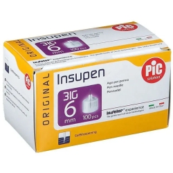 Pic Insupen Original - 100 aghi 31G da 6 mm per iniettori a penna