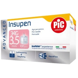 Insupen Advanced - 100 aghi 34G da 3,5 mm iniettori a penna