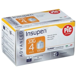 Insupen Advanced - 100 aghi 33g da 4 mm per iniettori a penna