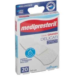 Medipresteril Cerotti Grandi Delicati In Tessuto Non Tessuto - 20 Cerotti Da 7 x 3 cm