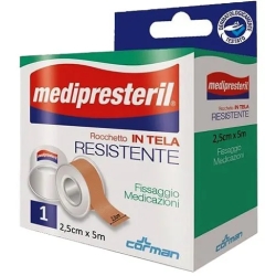 Medipresteril Rocchetto In Tela Resistenze - Fissaggio Medicazioni 2,5 cm x 5 Mt